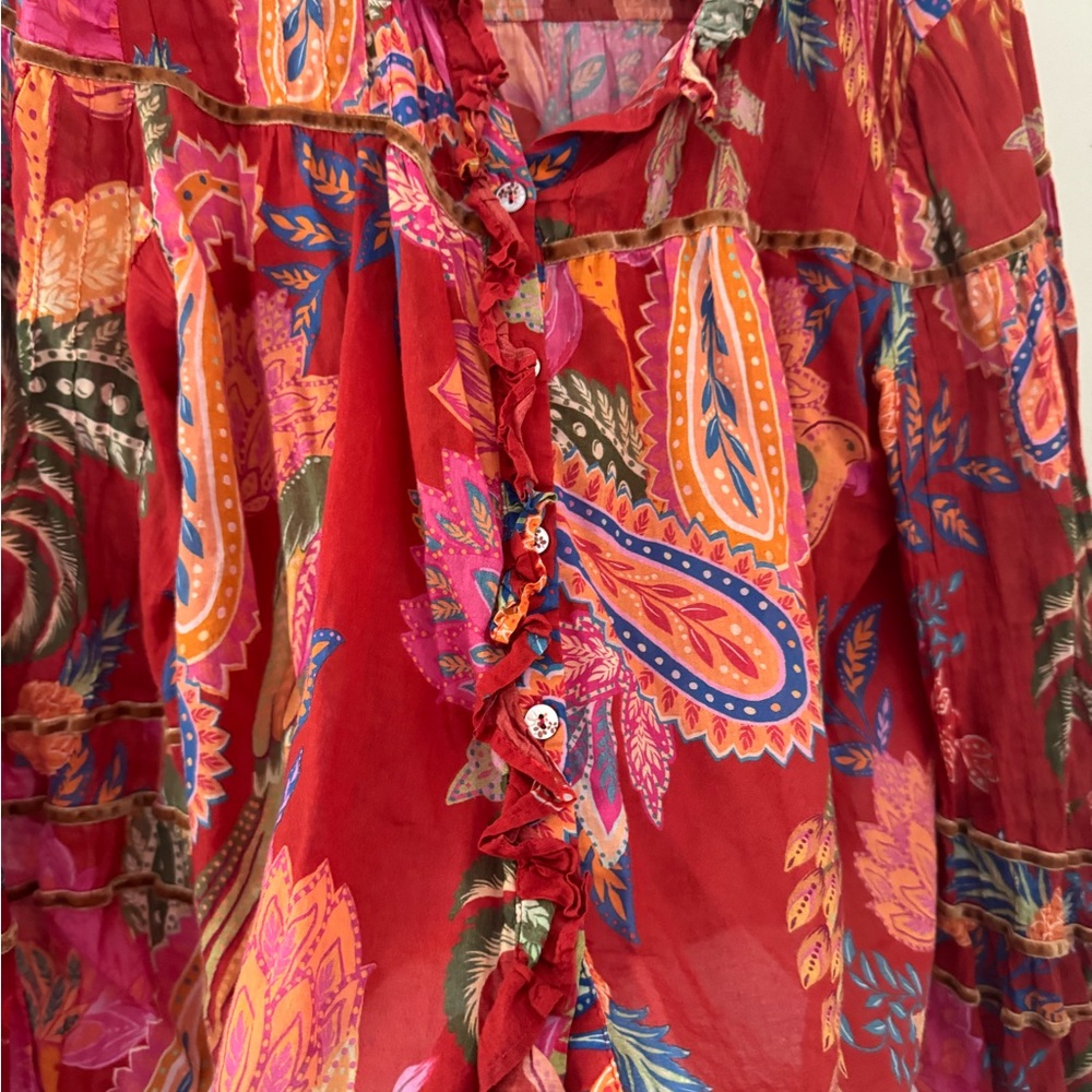 Farm Rio Mystic Bush Buttoned Blouse - Picture 8 of 11